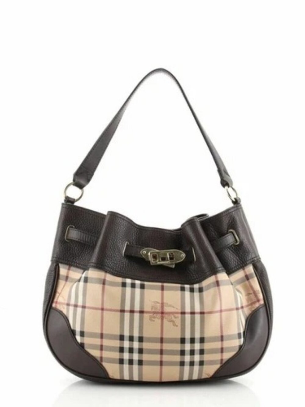 BURBERRY Nova Check Blue Label Shoulder Bag Canvas 2 Set Beige Gray Auth bs21820 - Picture 14 of 15